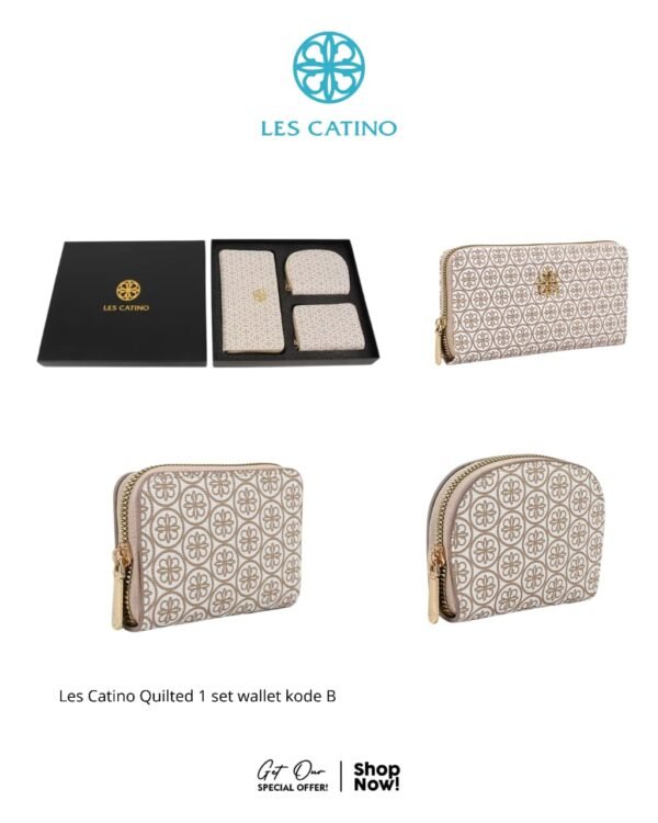 Les Catino Quilted 1 Set Wallet - Gambar 2