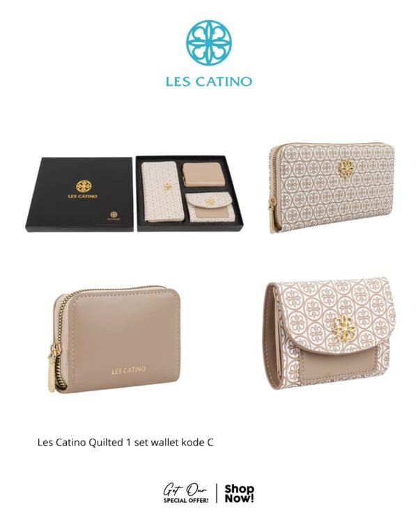 Les Catino Quilted 1 Set Wallet - Gambar 3