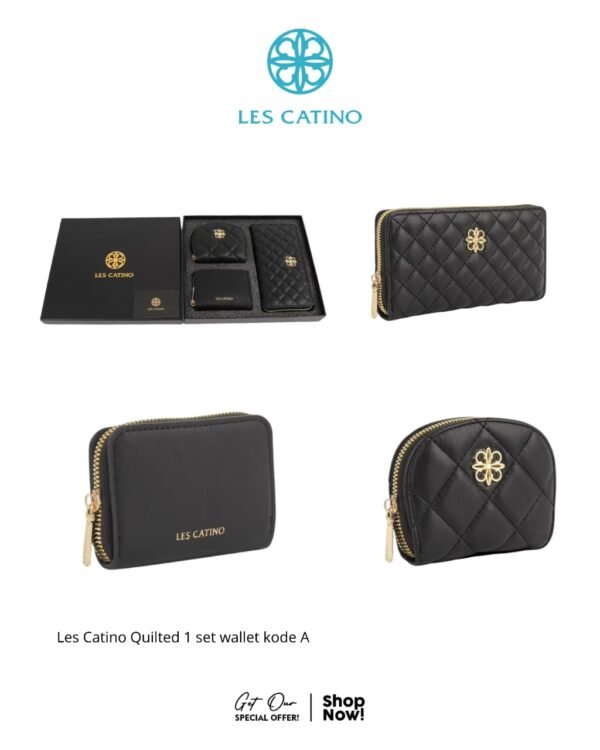 Les Catino Quilted 1 Set Wallet - Gambar 4
