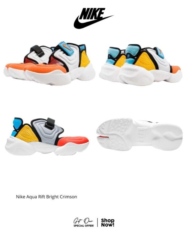 Nike Aqua Rift Sneakers Shoes Bright Crimson Team - Gambar 5